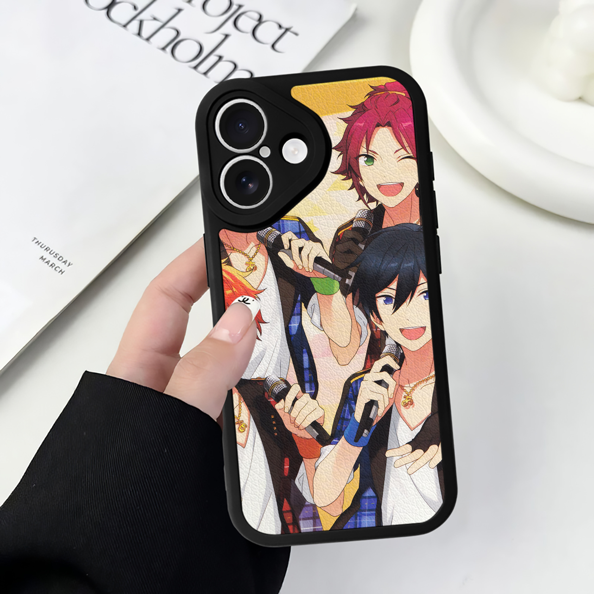 （画像用） あんさんぶるスターズ! Ensemble Stars 【iPhone 16シリーズ対応】シリコンスマホケース（レザー調） 材質：シリコン
